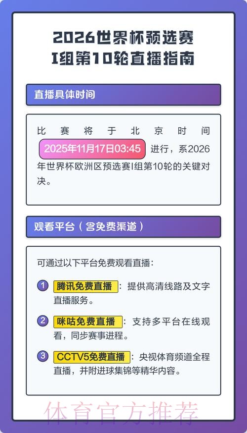 2026世界杯比赛直播频道推荐指南 2026世界杯比赛直播频道推荐指南